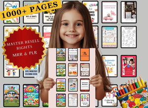 Kids Learning resources, Planners, Coloring Work Sheets & More. Master Resell Rights Planner PLR MRR resell rights Done for you Passive Income