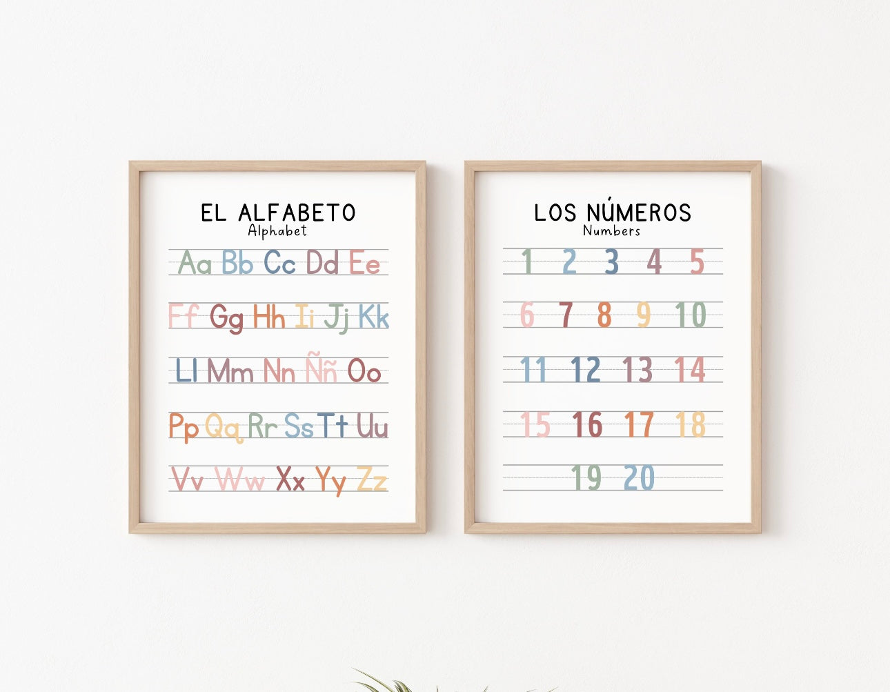 12 Bilingual Spanish Educational Posters, Learn Spanish, Spanish Classroom Posters, Homeschool Printables, Spanish Lessons Alphabet Poster