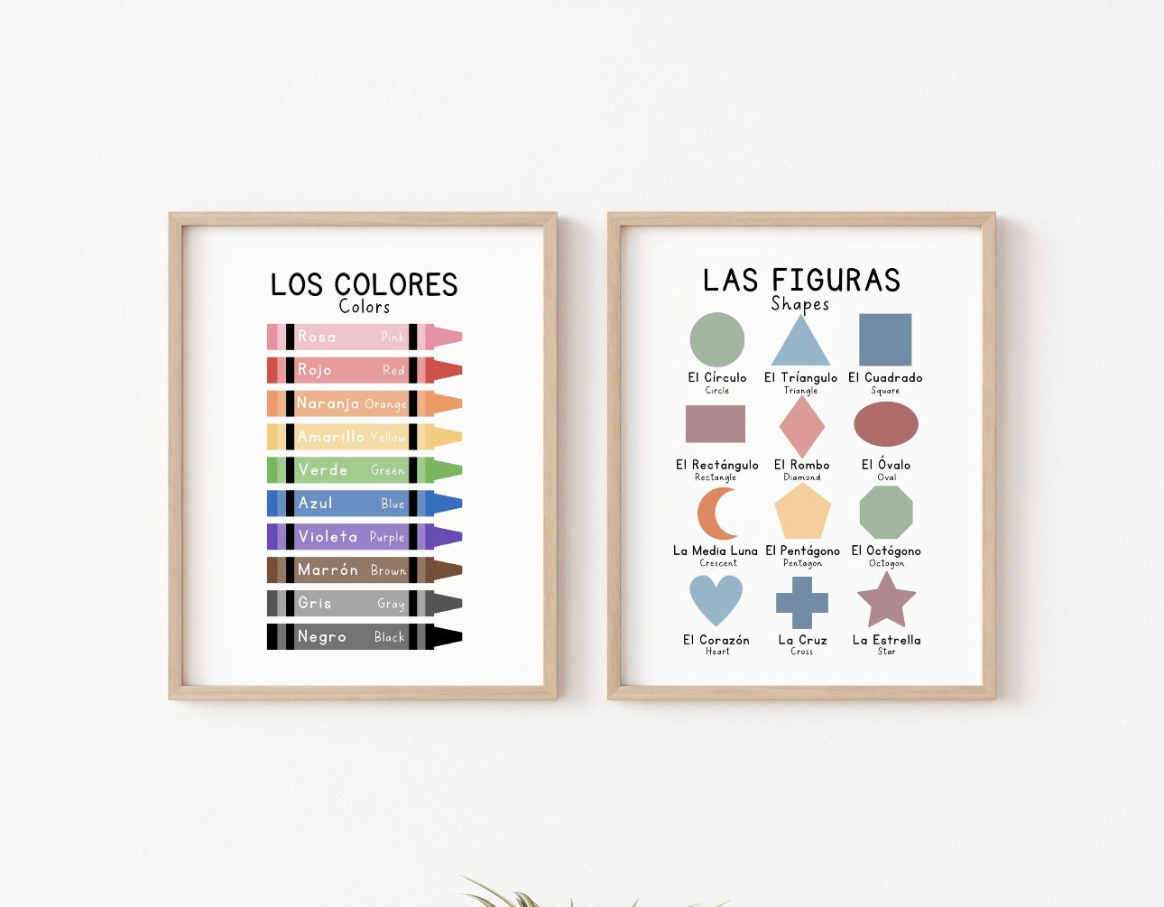 12 Bilingual Spanish Educational Posters, Learn Spanish, Spanish Classroom Posters, Homeschool Printables, Spanish Lessons Alphabet Poster