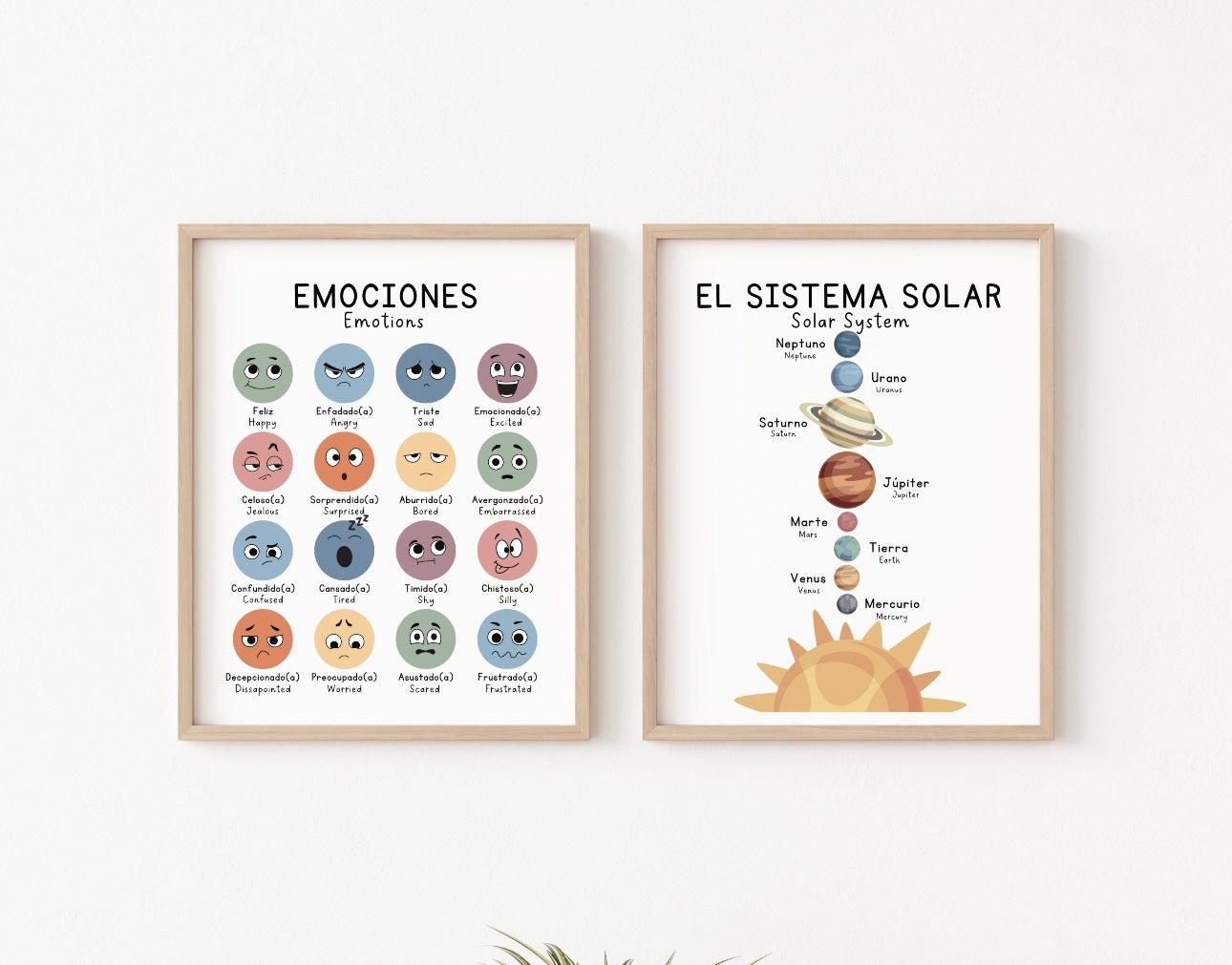 12 Bilingual Spanish Educational Posters, Learn Spanish, Spanish Classroom Posters, Homeschool Printables, Spanish Lessons Alphabet Poster