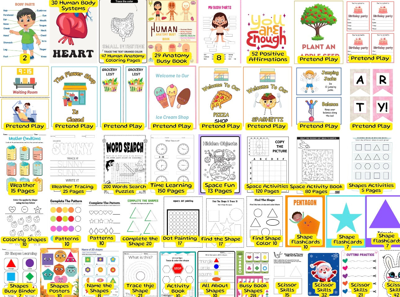 PLR 15000 Educational Kids Resources Bundle | Children's Learning Bundle | Educational Resources for Kids | Printable
Activity Worksheets