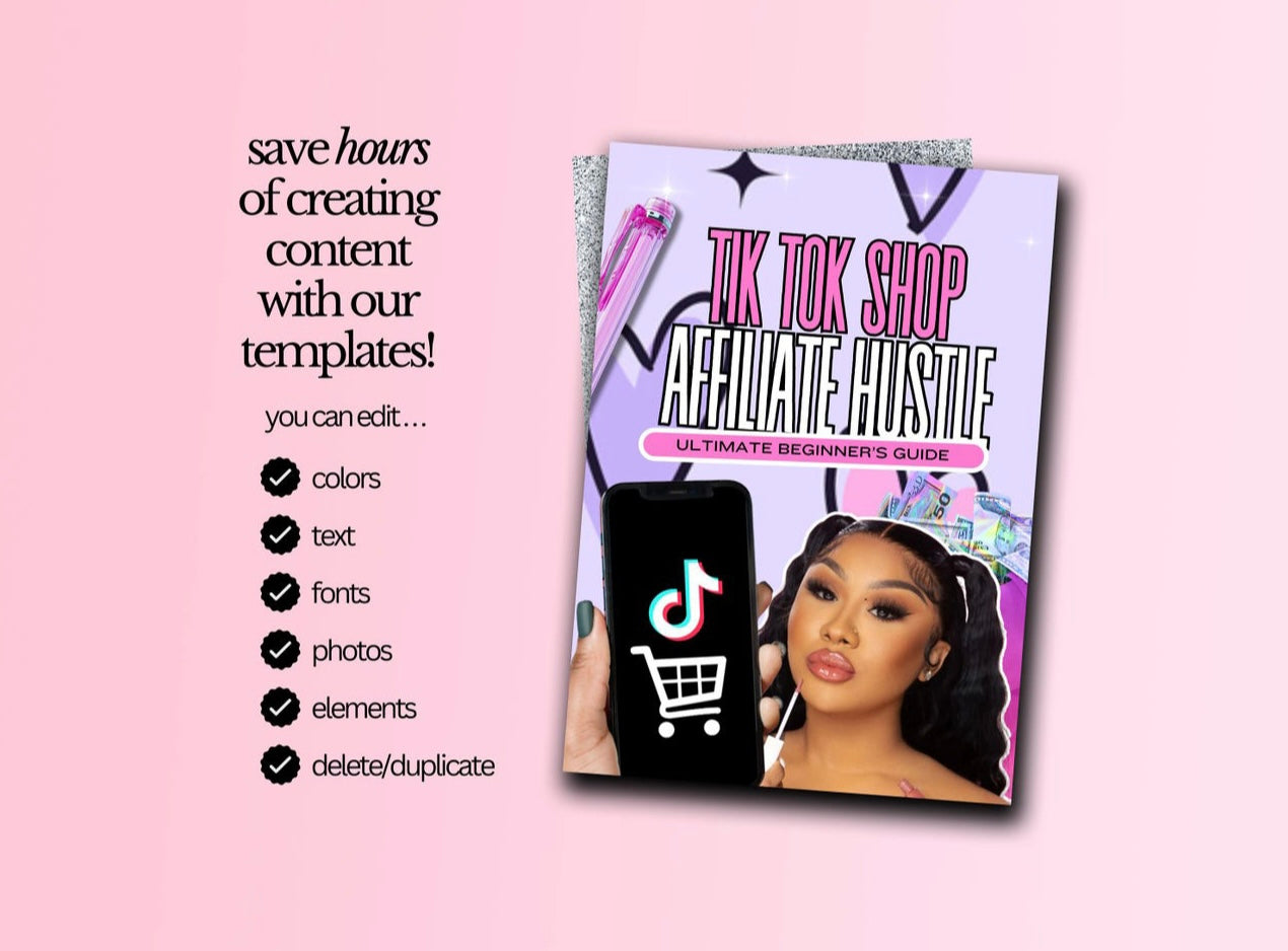 TikTok Shop Affiliate Ultimate Beginners Guide | PLR MRR
Digital E-Book Template DFY Digital Product | Social Media
Marketing Strategy Digital Products/File